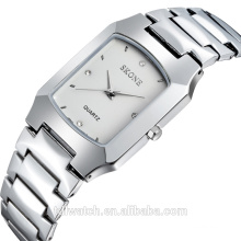 2015 stainless steel men Square case wristwatch